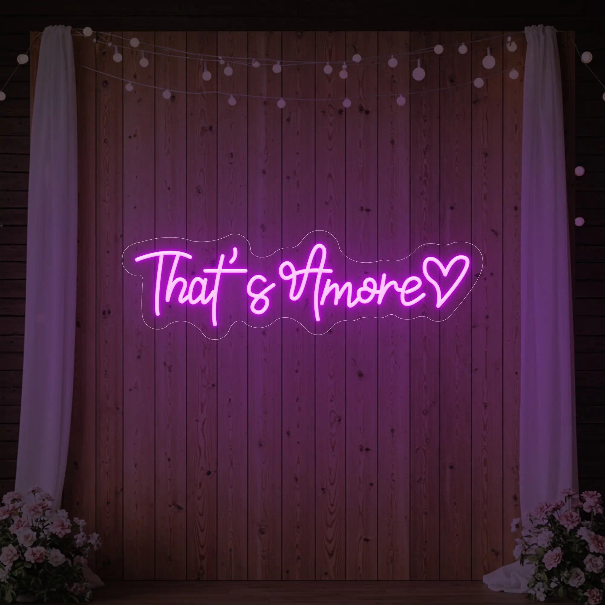 That’s Amore with Heart Neon Sign V2