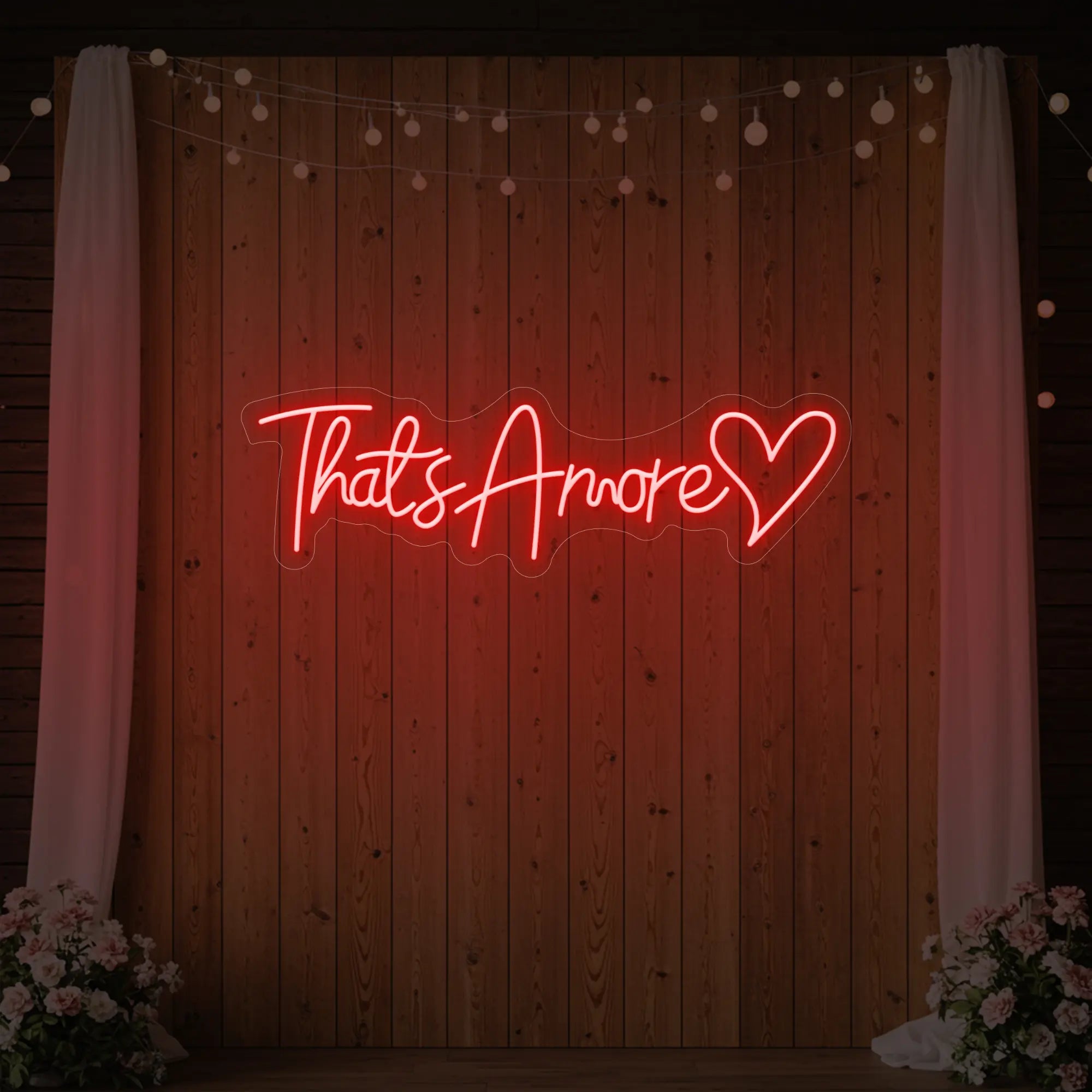 That’s Amore with Heart Neon Sign V3