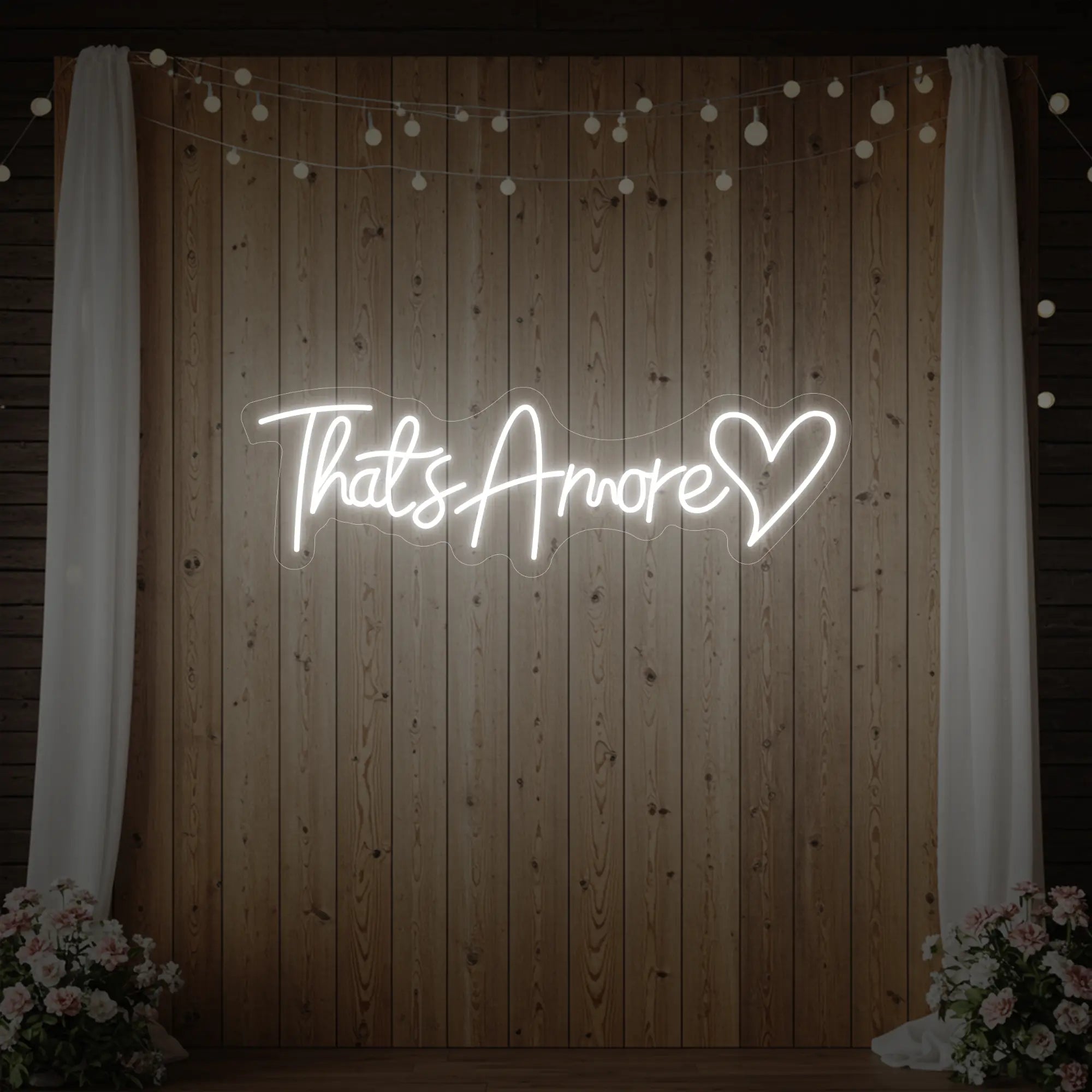 That’s Amore with Heart Neon Sign V3