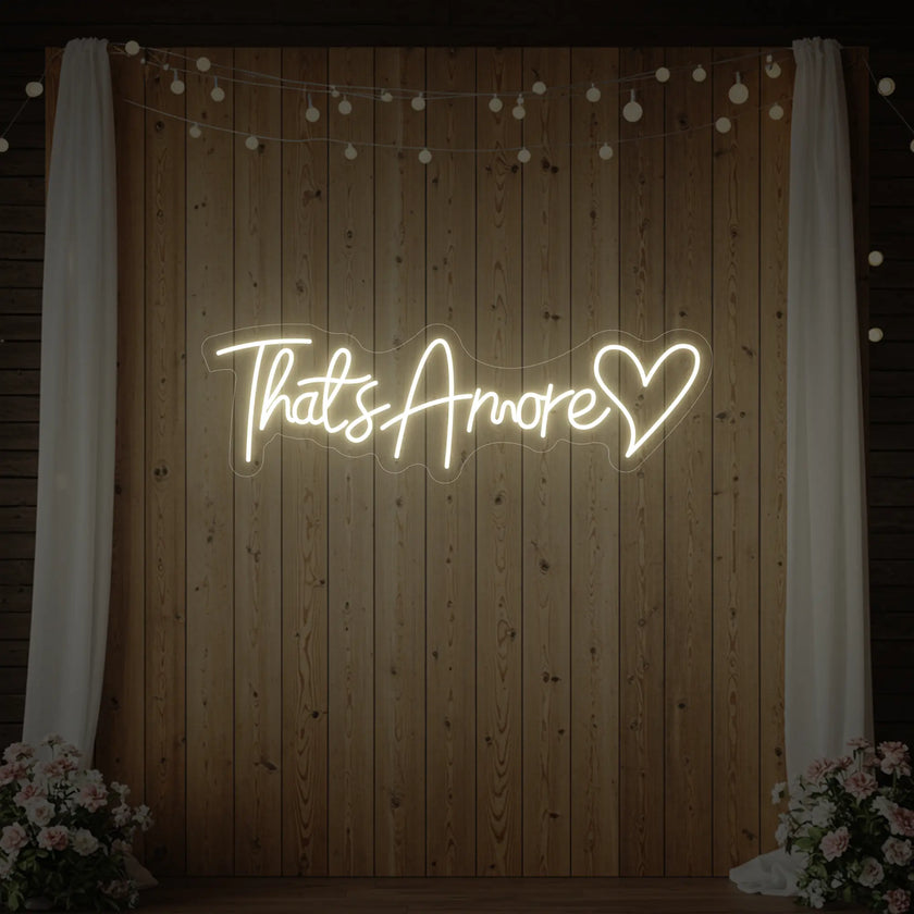 That’s Amore with Heart Neon Sign V3