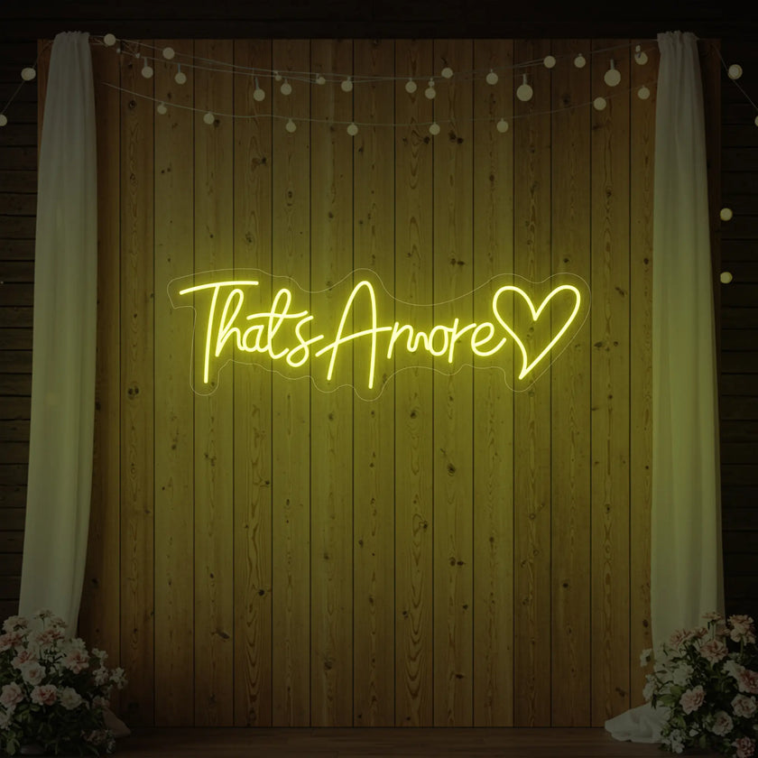 That’s Amore with Heart Neon Sign V3