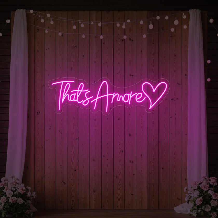 That’s Amore with Heart Neon Sign V3