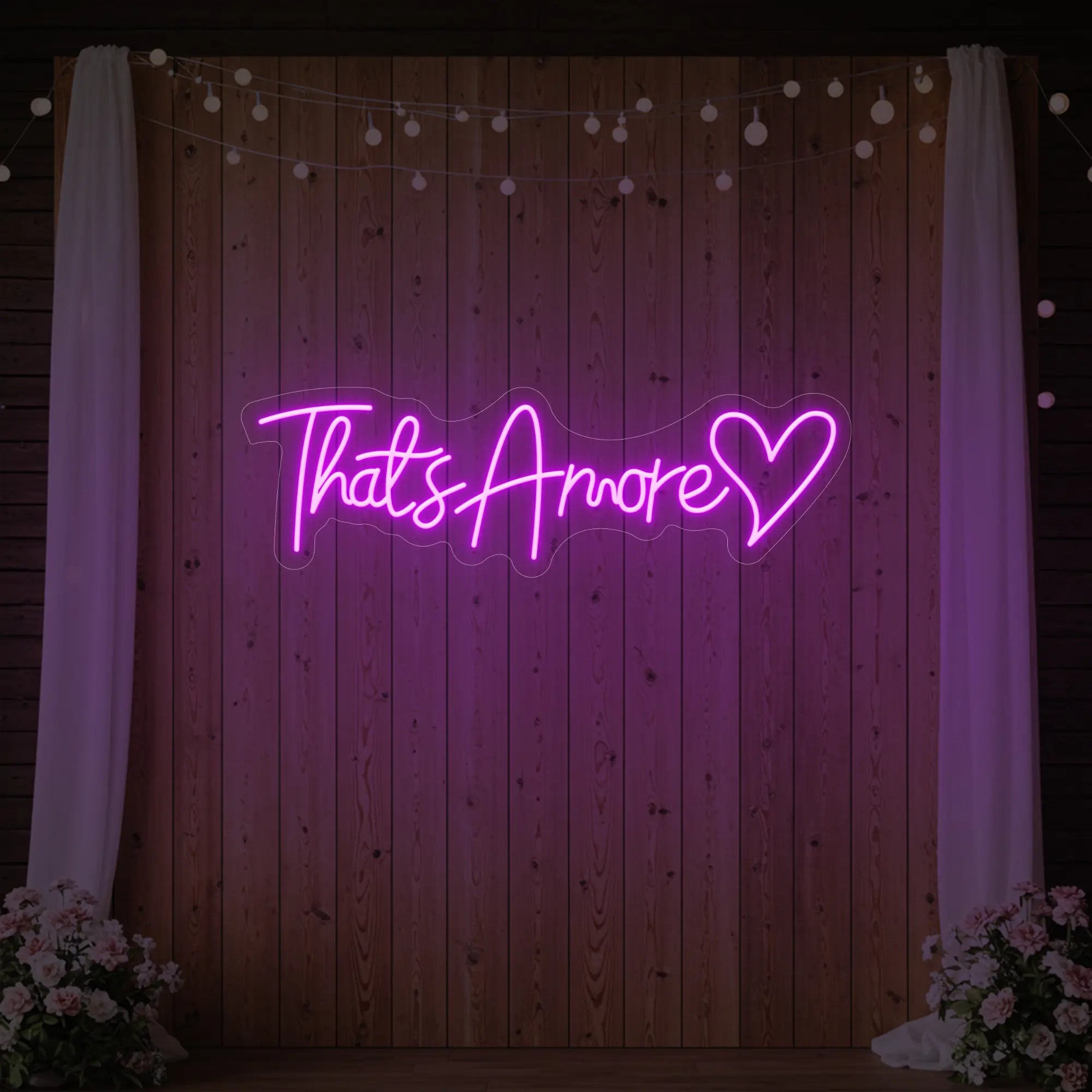 That’s Amore with Heart Neon Sign V3