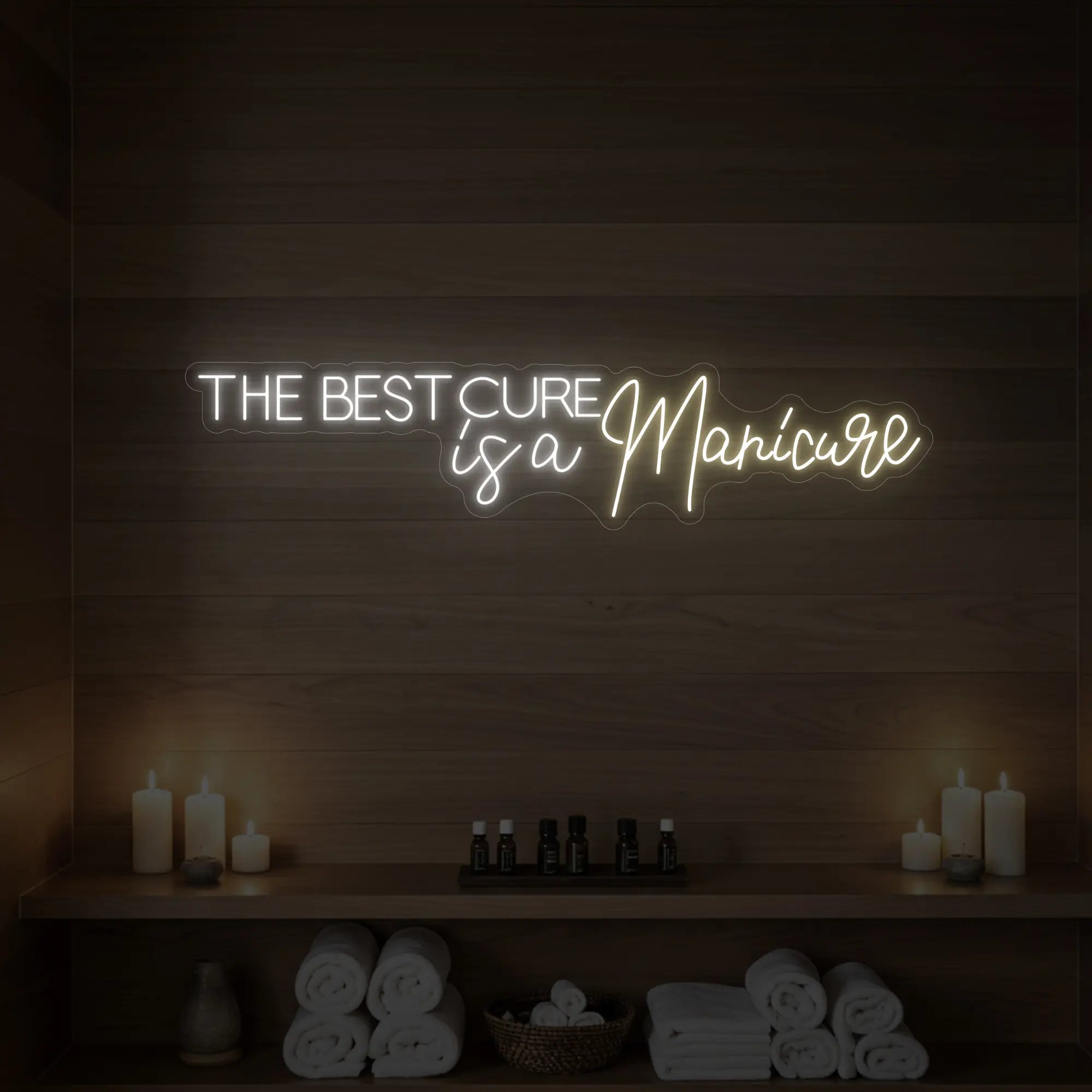 The Best Cure is a Manicure Neon Sign