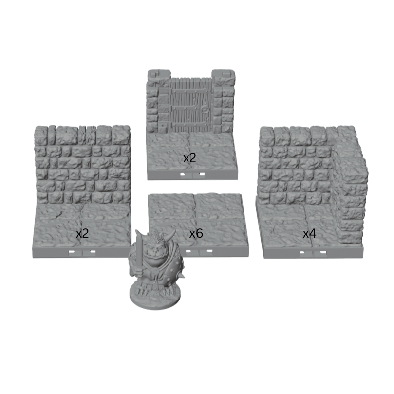 Dual Entry Hall Pass-Through Room | Dragonlock 28mm Terrain