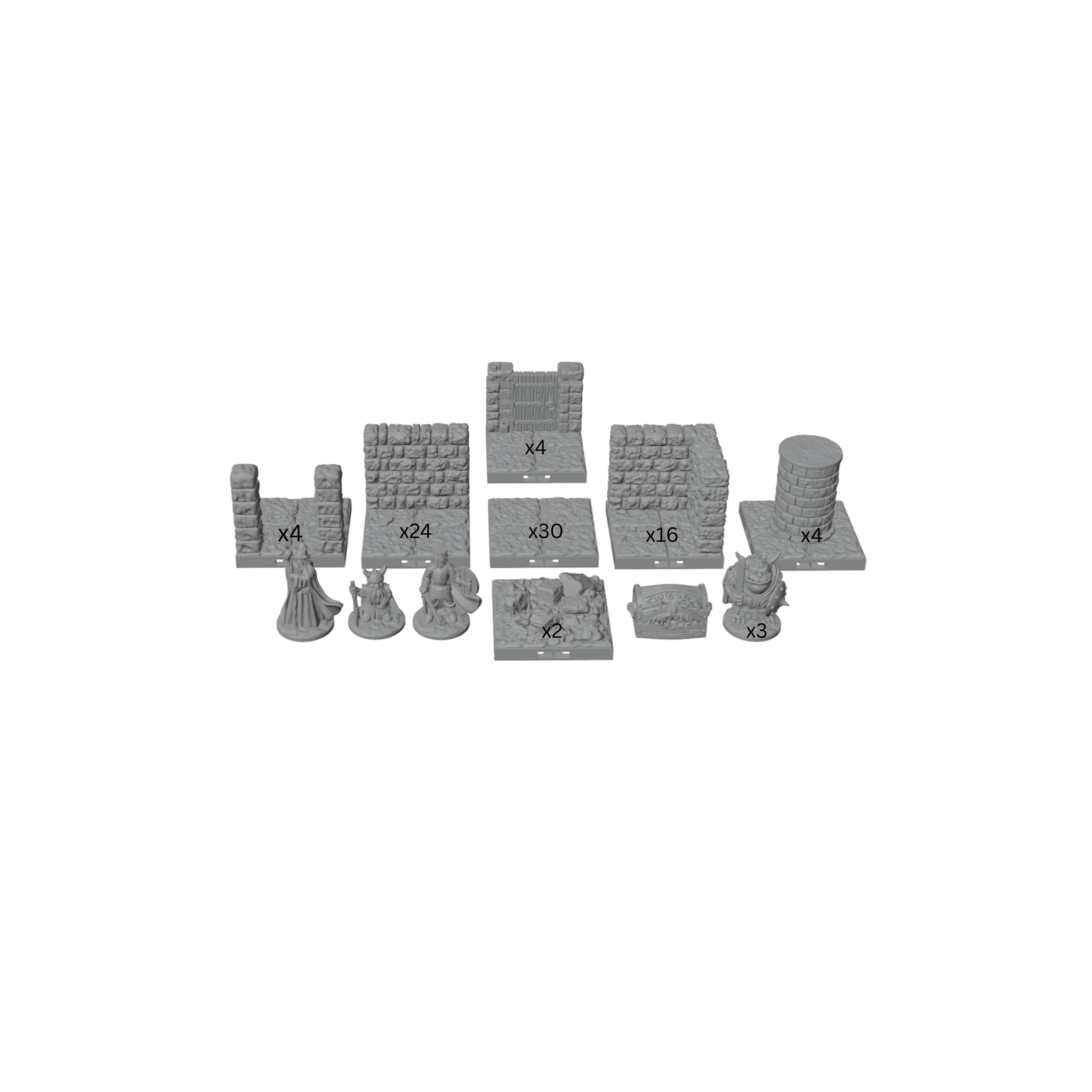 Ultimate 28mm Dungeon Starter Set – 80+ Pieces + 7 Minis