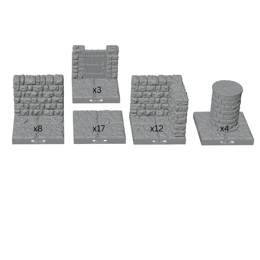 28mm Dungeon Expansion: Alpha Wing Tiles + 6 Minis
