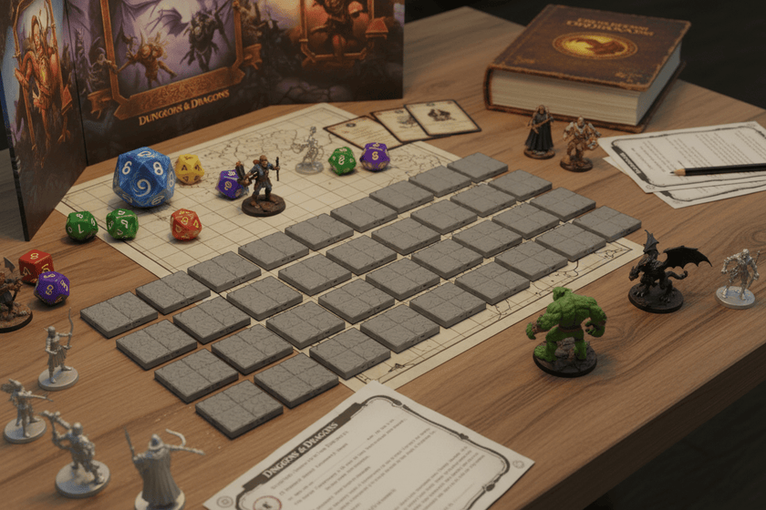 28mm Modular Dungeon Floor Tiles – 36-Piece Bulk Pack