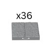 28mm Modular Dungeon Floor Tiles – 36-Piece Bulk Pack