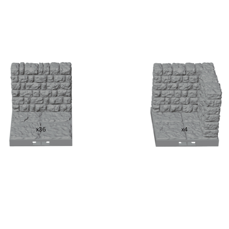28mm Fortress Walls Bulk Pack – 20x20