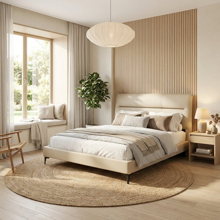 Haven Premium Faux Leather Platform Bed