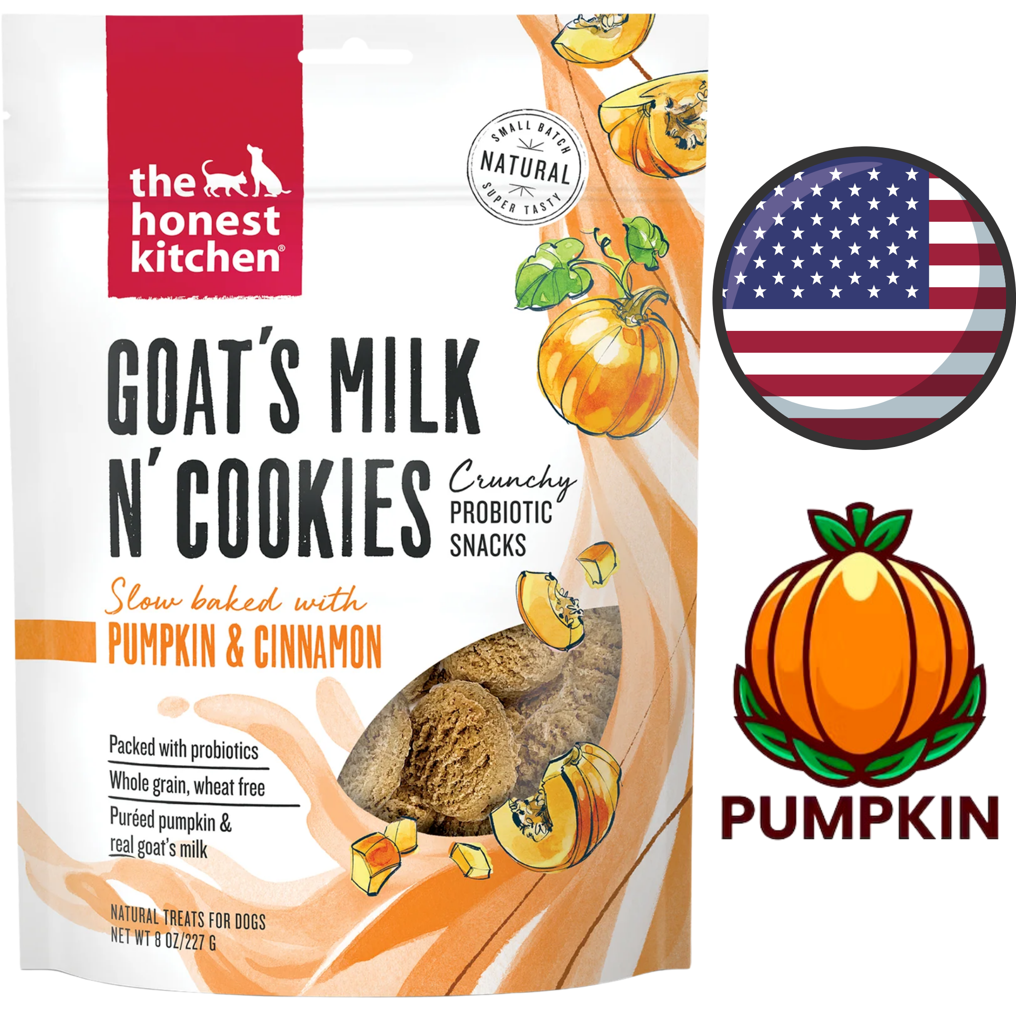 The Honest Kitchen - Goat's Milk N' Cookies Pumpkin & Cinnamon Dog Treats