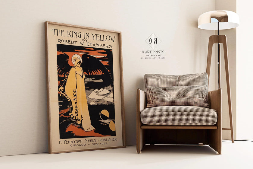 The King in Yellow Art Nouveau Print: Gothic Horror, Dark Academia