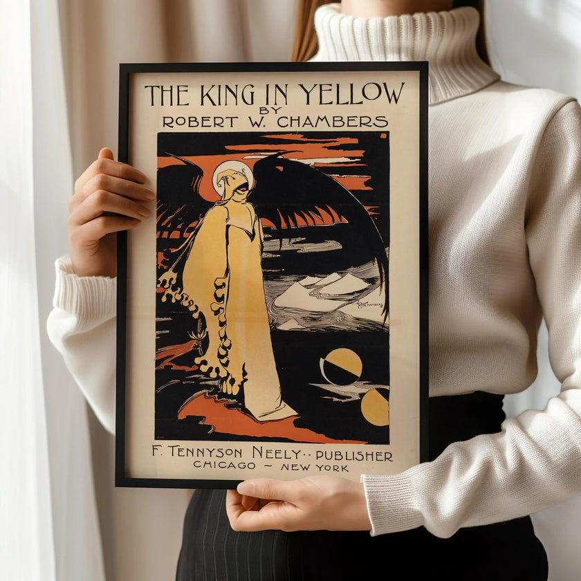 The King in Yellow Art Nouveau Print: Gothic Horror, Dark Academia