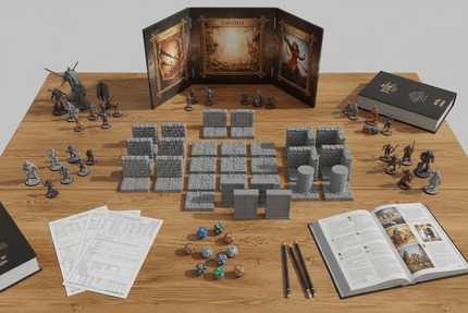 28mm Library Archive Dungeon Room Set with Minis