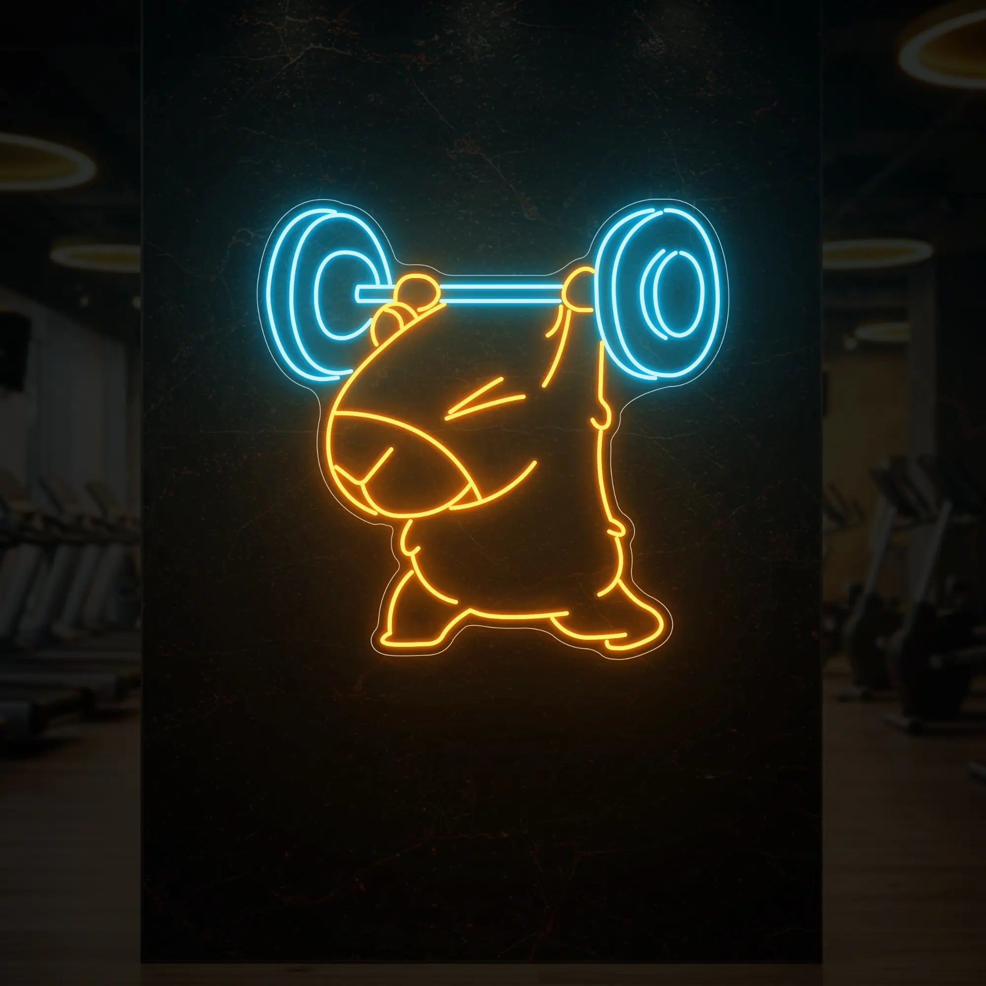 The Lifting Capybara Neon Sign