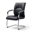 Marrakech Premium Black Leather Visitor Chair