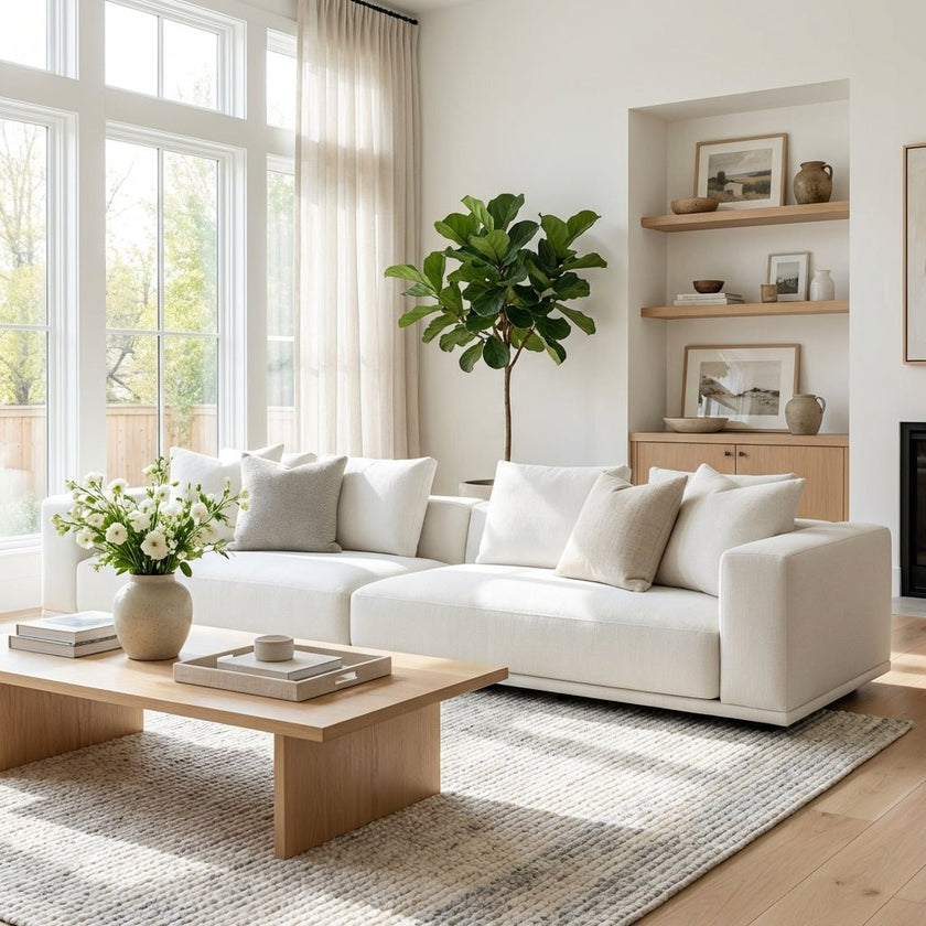 Nordic Cotton and Linen Fabric Sofa