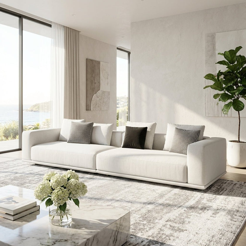 Nordic Cotton and Linen Fabric Sofa