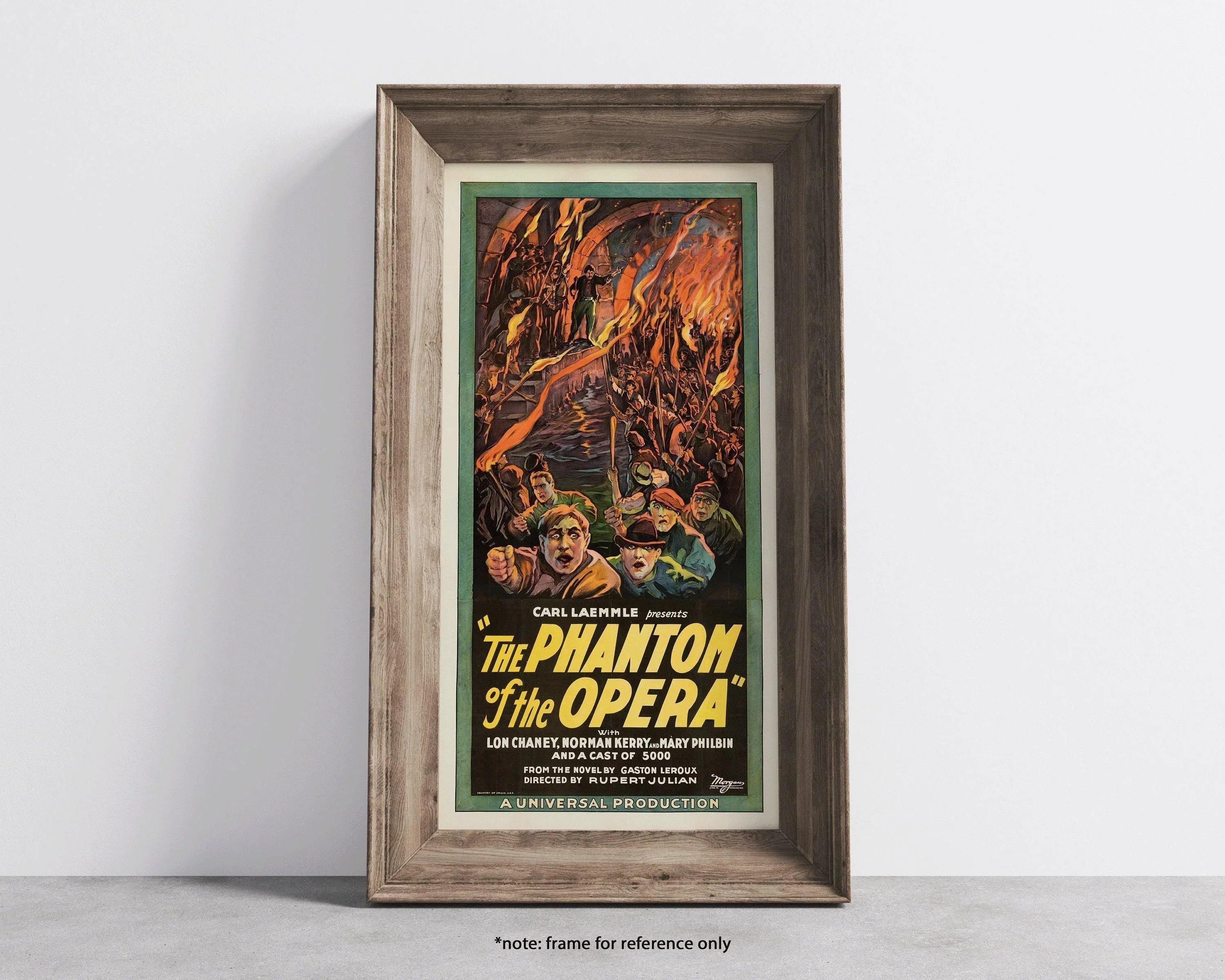 The Phantom of the Opera | Vintage Movie Poster (available handframed or unframed) 2x1