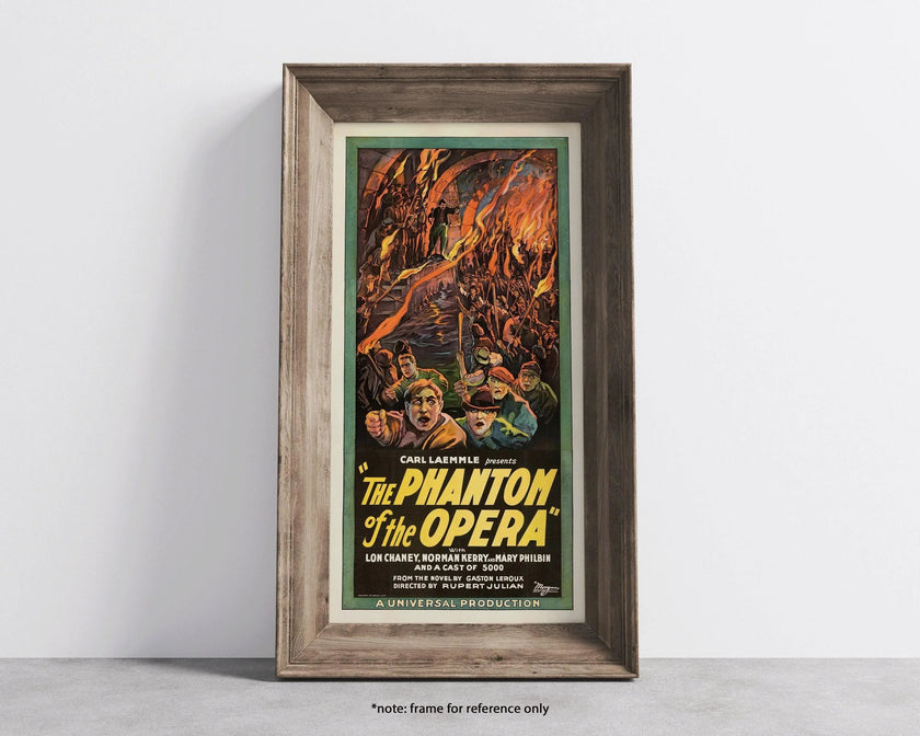 The Phantom of the Opera | Vintage Movie Poster (available handframed or unframed) 2x1