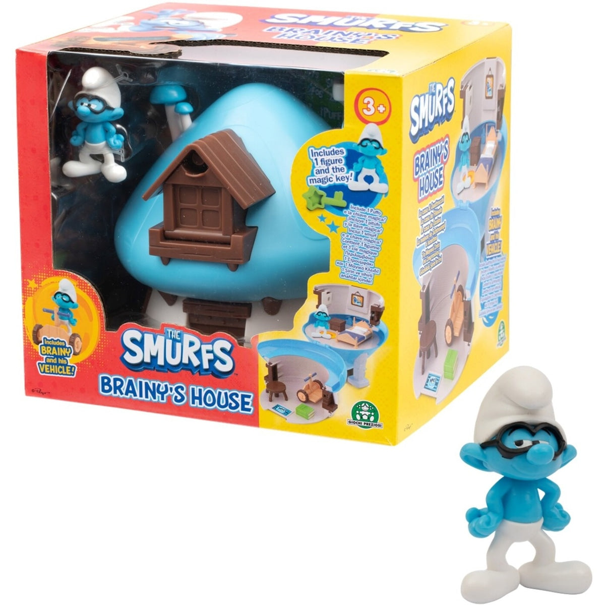 The Smurfs - Brainy's House Magic Key Playset