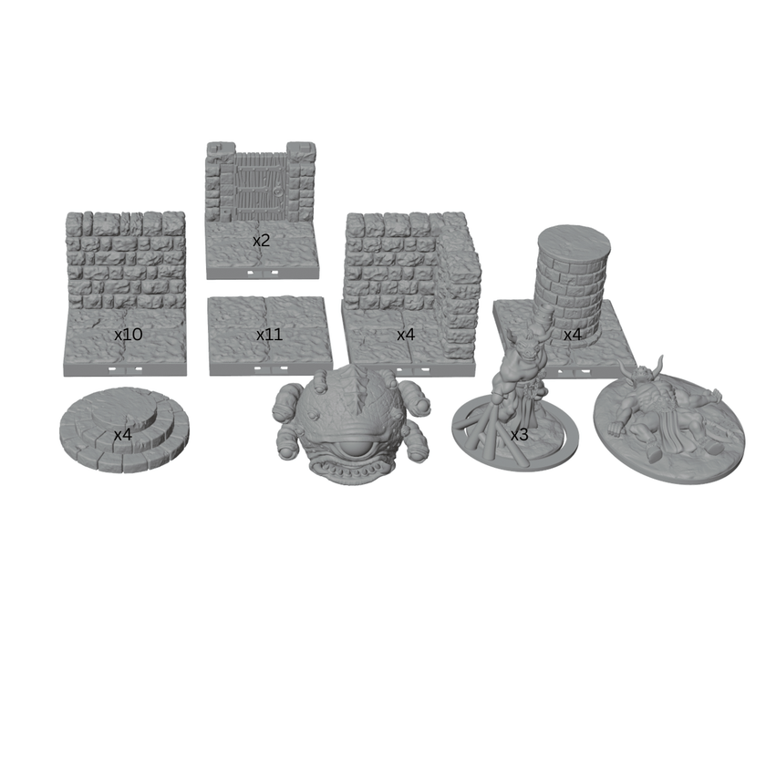 28mm Throne Room Boss Encounter Set with 8 Miniatures