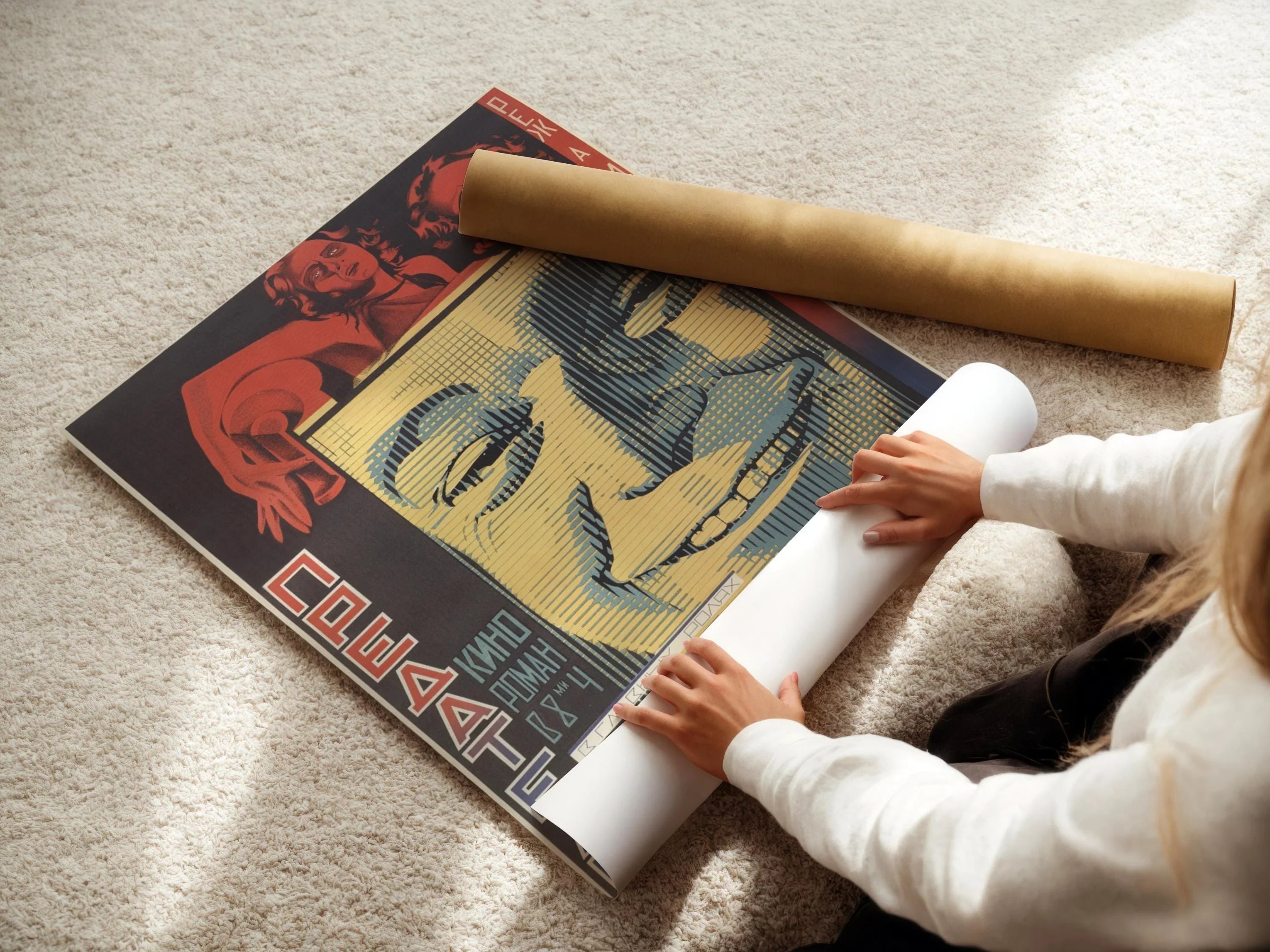 The Traitor | Striking Soviet Film Poster with Highlight | Vintage Movie Print (available handframed or unframed)