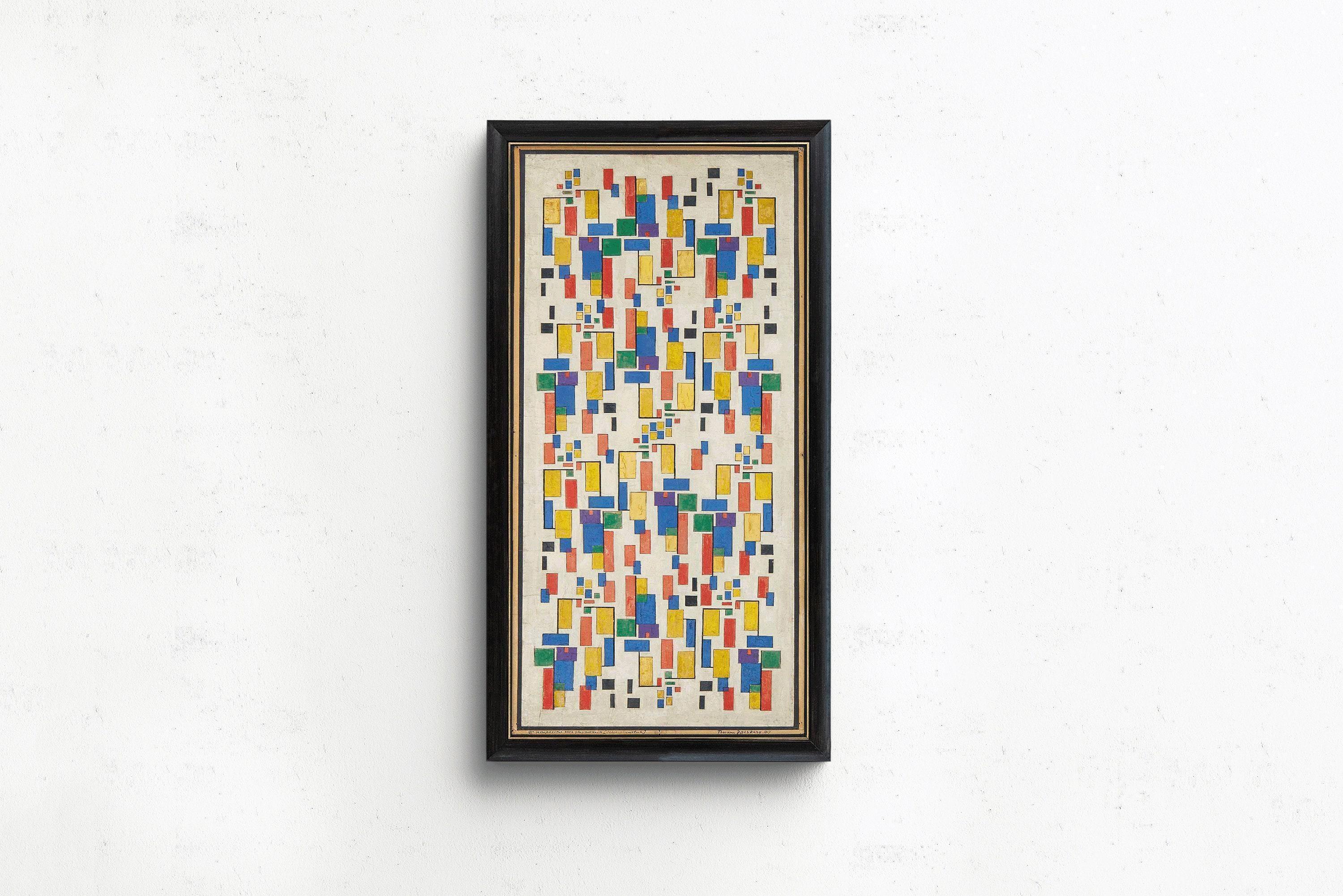 Theo van Doesburg Abstract Art Print: Mid-Century Modern Giclee
