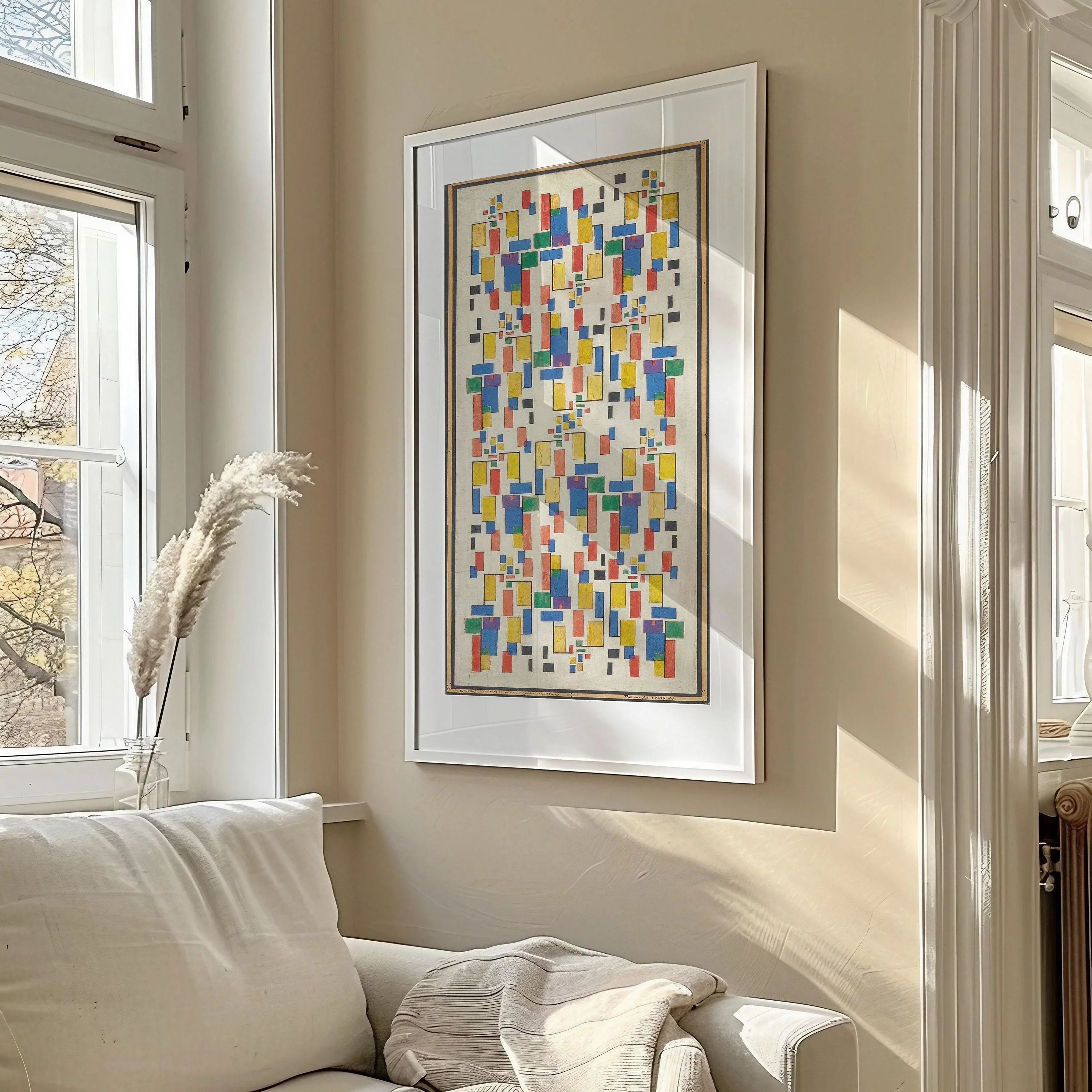Theo van Doesburg Abstract Art Print: Mid-Century Modern Giclee