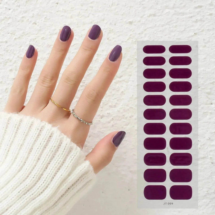 Thermal Semi-curing Nail Beauty Full Stickers Phototherapy Gel Semi Cured Gel Nail Sticker