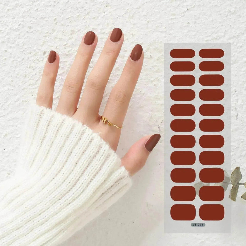 Thermal Semi-curing Nail Beauty Full Stickers Phototherapy Gel Semi Cured Gel Nail Sticker
