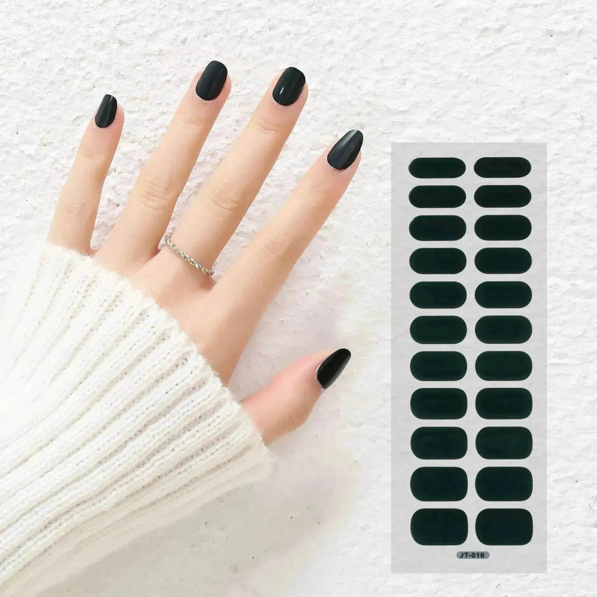 Thermal Semi-curing Nail Beauty Full Stickers Phototherapy Gel Semi Cured Gel Nail Sticker