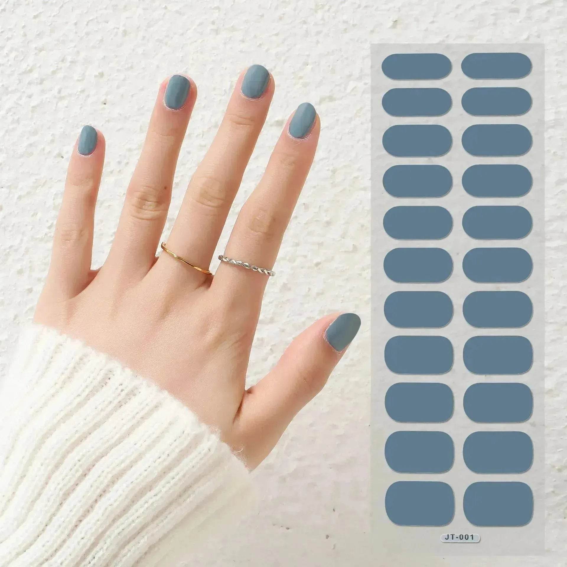Thermal Semi-curing Nail Beauty Full Stickers Phototherapy Gel Semi Cured Gel Nail Sticker