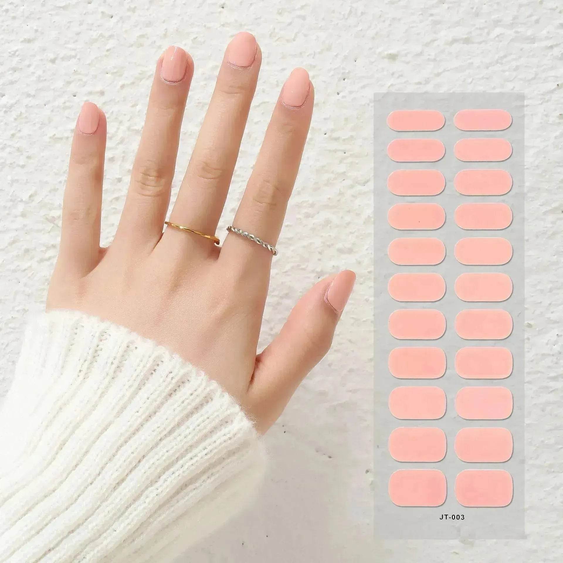 Thermal Semi-curing Nail Beauty Full Stickers Phototherapy Gel Semi Cured Gel Nail Sticker
