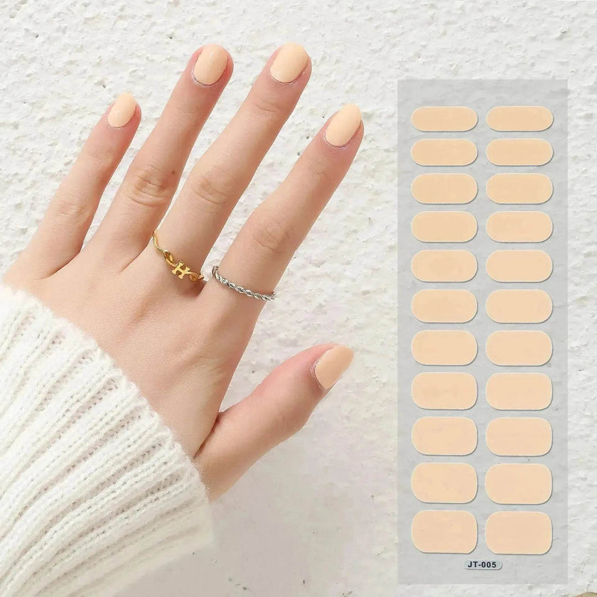 Thermal Semi-curing Nail Beauty Full Stickers Phototherapy Gel Semi Cured Gel Nail Sticker