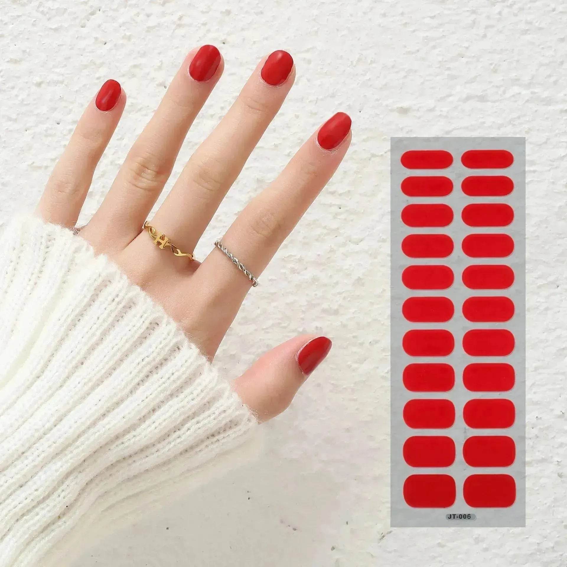 Thermal Semi-curing Nail Beauty Full Stickers Phototherapy Gel Semi Cured Gel Nail Sticker