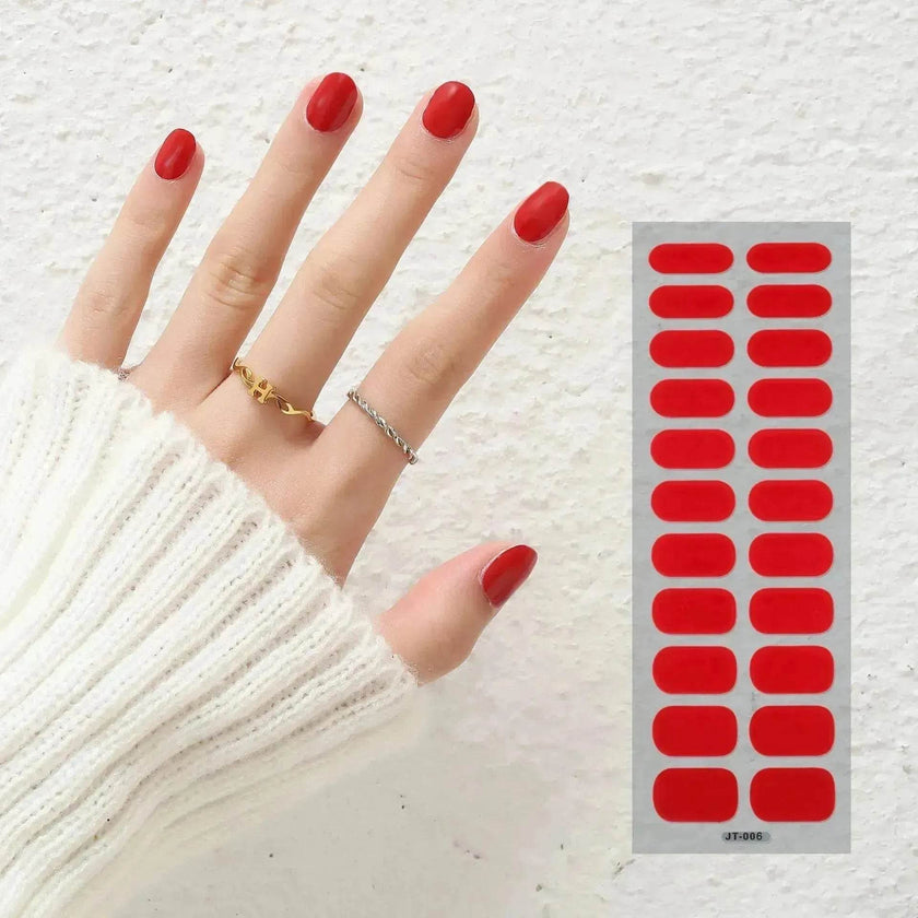 Thermal Semi-curing Nail Beauty Full Stickers Phototherapy Gel Semi Cured Gel Nail Sticker