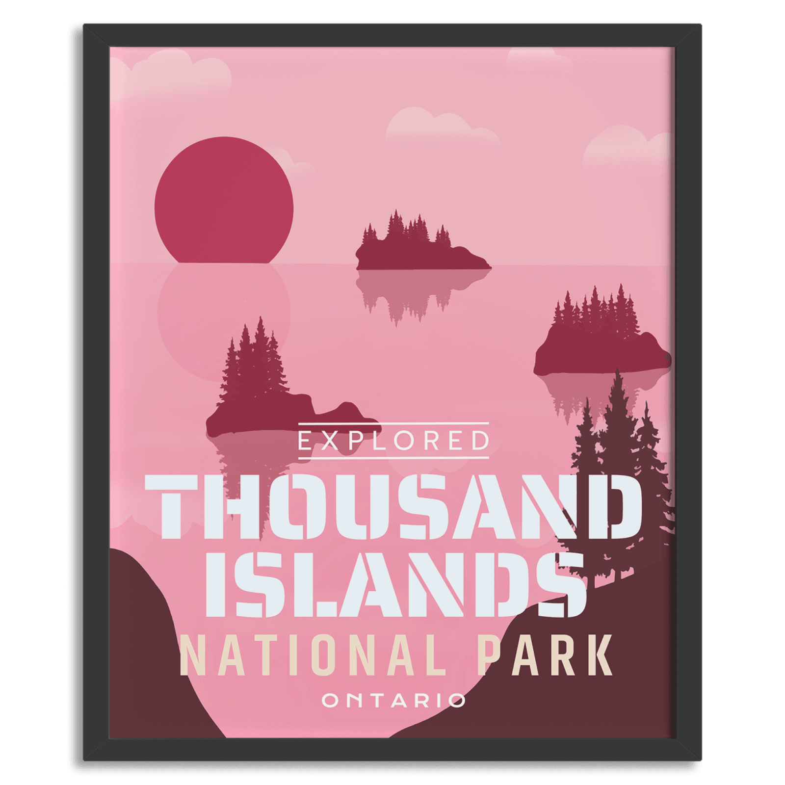 Thousand Islands National Park 'Explored' Poster, Canada Parks