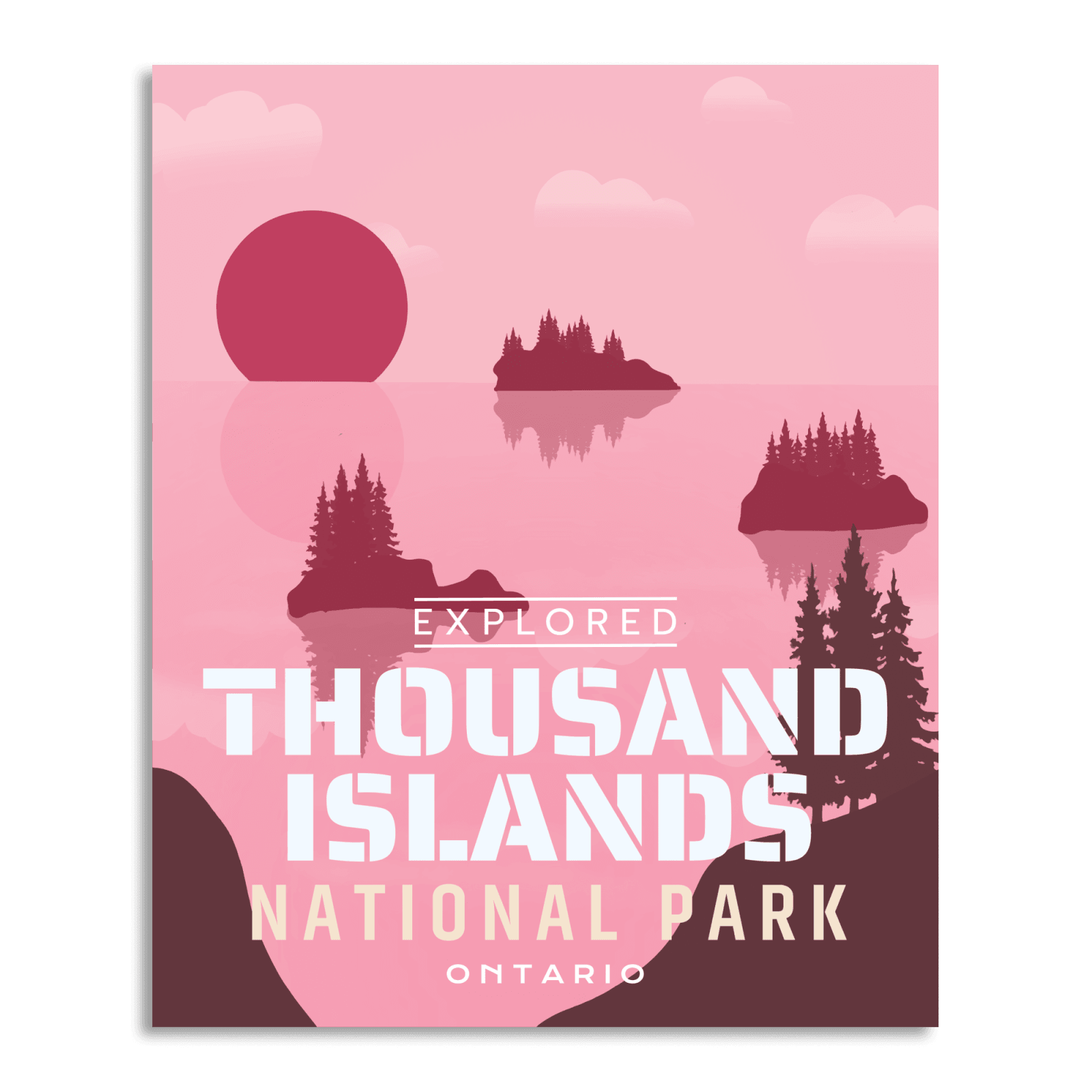 Thousand Islands National Park 'Explored' Poster, Canada Parks