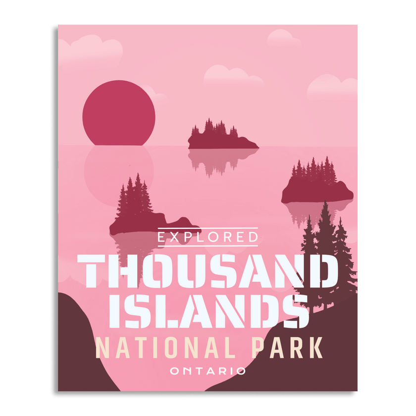 Thousand Islands National Park 'Explored' Poster, Canada Parks