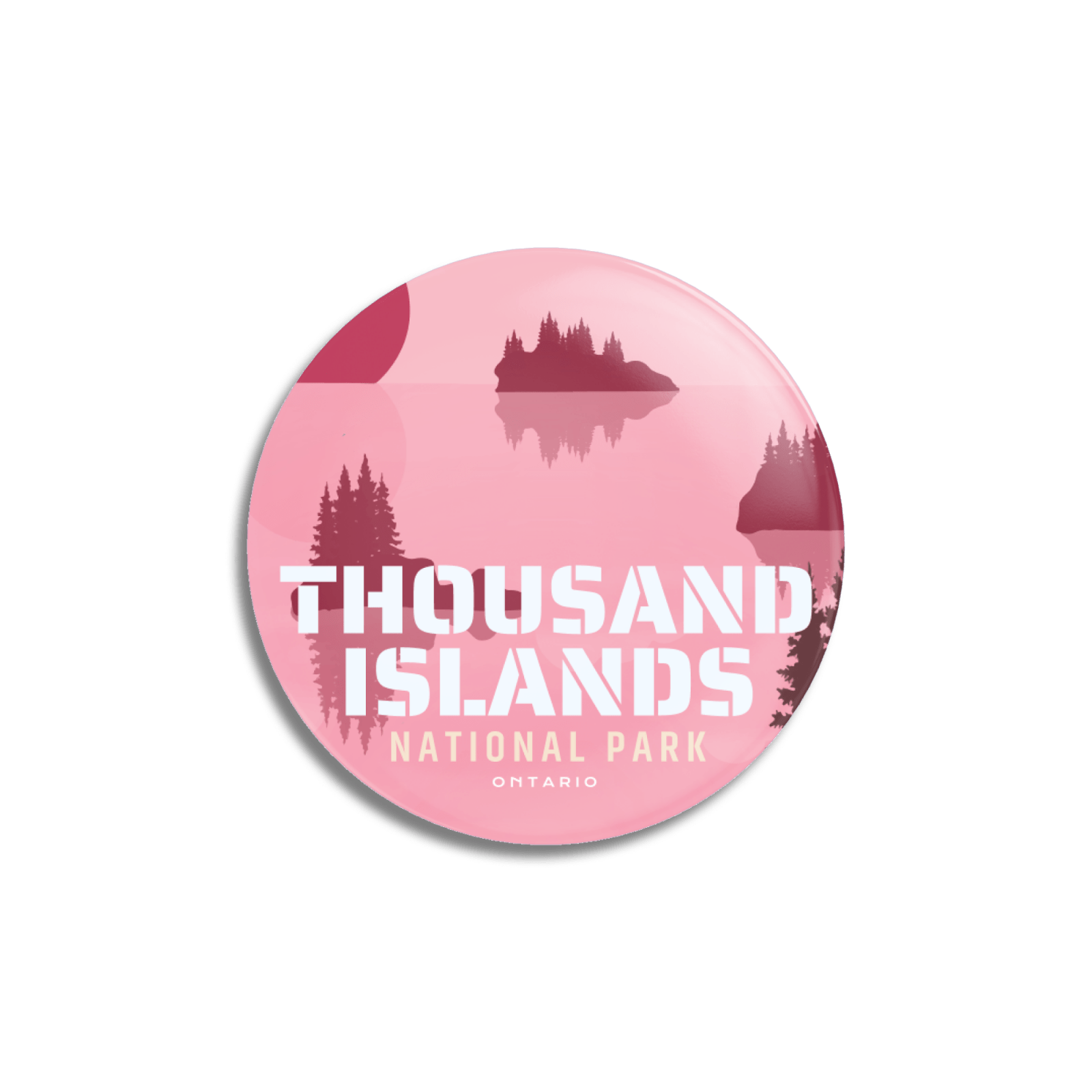 Thousand Islands National Park of Canada Pinback Button, Canada Parks