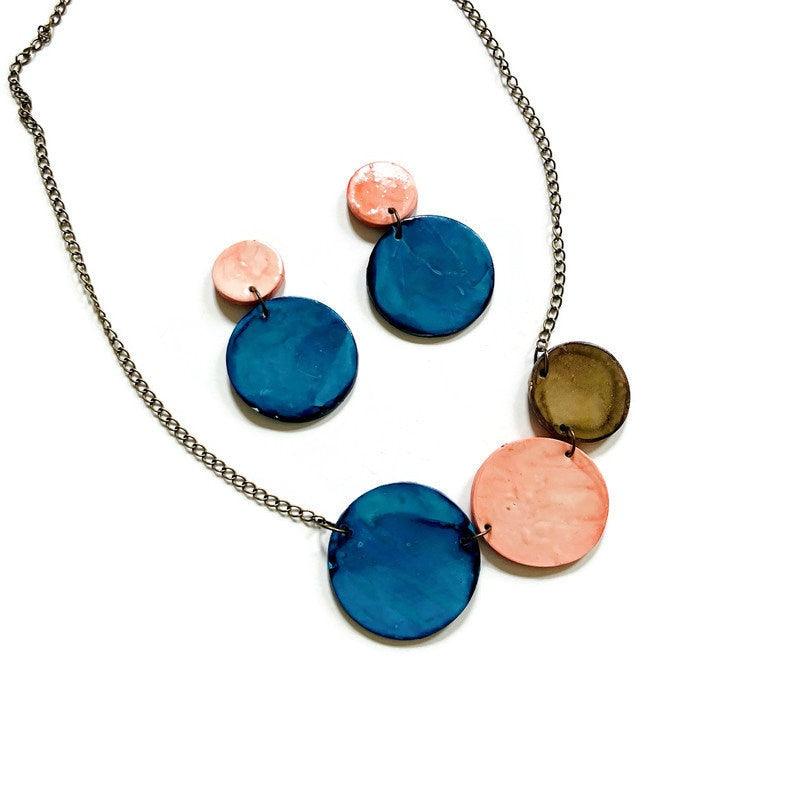 Tri Tone Statement Jewelry Set