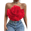 Three-dimensional Organza Flower Small Sling Chest-wrapped Vest
