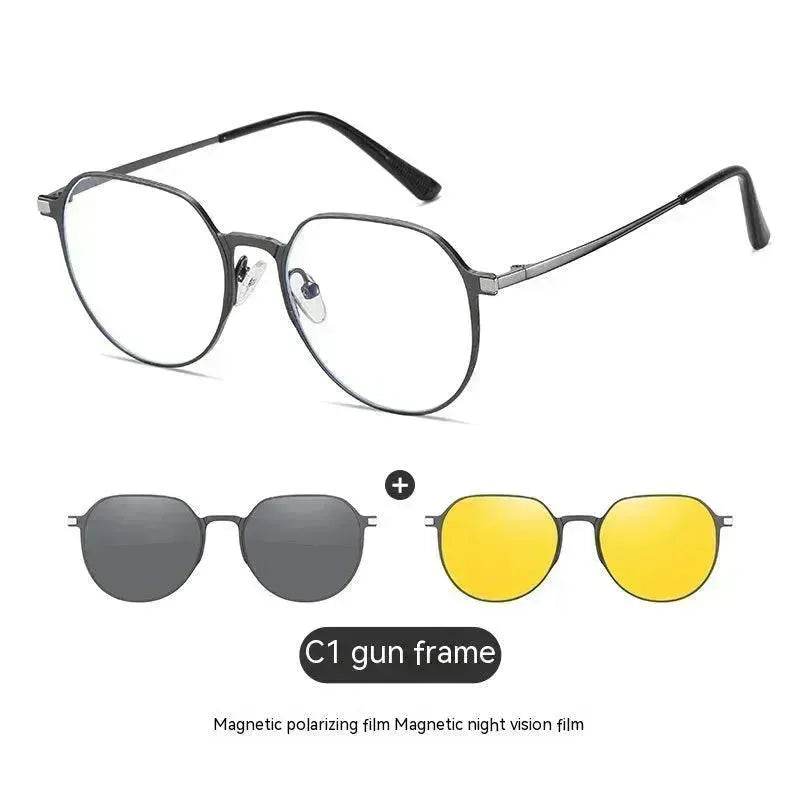 Three-in-One Polarized Sunglasses with Magnetic Suction