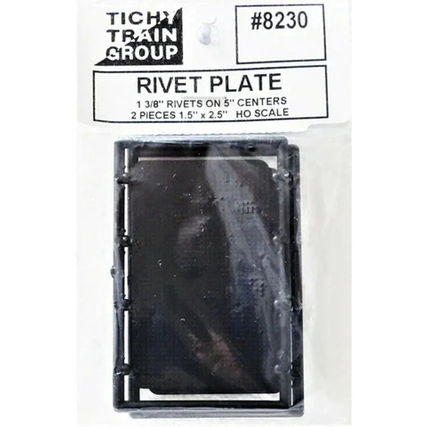 Tichy Train Group #8230 HO Rivet Plate Unpainted 1-1/2 x 2-1/2