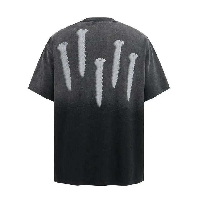 Tie-dye Gradient Dirty Short Sleeve