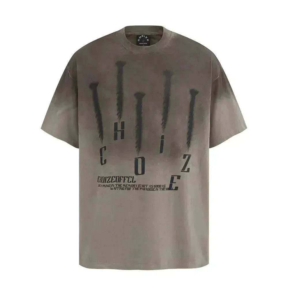 Tie-dye Gradient Dirty Short Sleeve