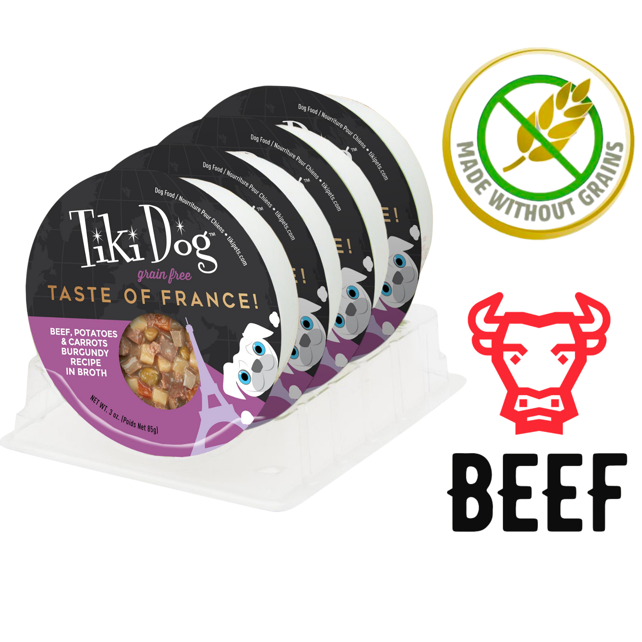 Tiki Dog - Taste Of The World France Beef, Potatoes & Carrots In Broth Wet Dog Food