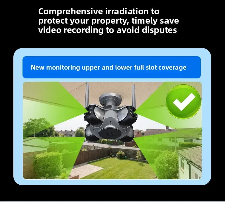 Auto Tracking Wireless Surveillance Cameras HD 4 Screens WiFi IP PTZ FFVideo